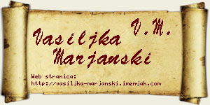 Vasiljka Marjanski vizit kartica